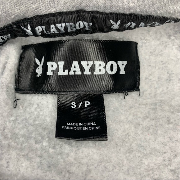 Vintage Playboy Bunny Men’s Grey All Over Print Logo Streetwear Skater Size S - Picture 6 of 10